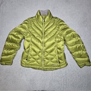 L.L. Bean Vibrant Green Quilted Puffer Jacket Size S